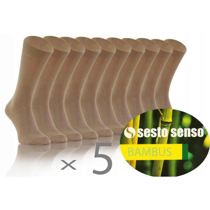 5 X Skarpety garniturowe BAMBUSOWE Sesto