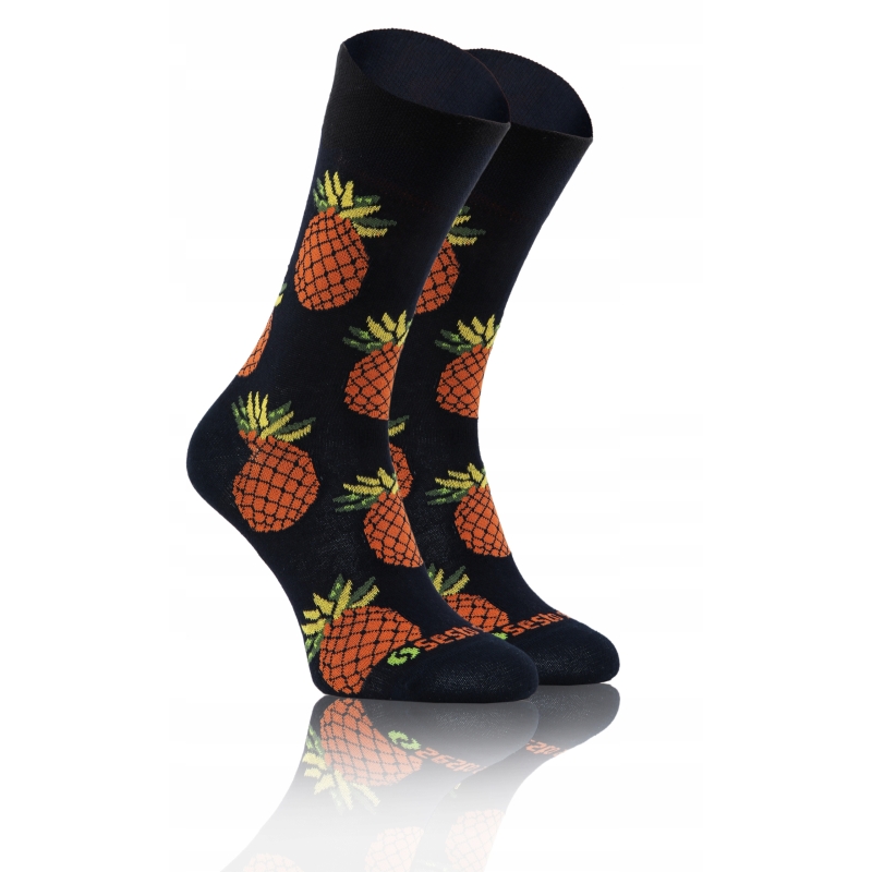 KOLOROWE SKARPETY W ŚMIESZNE WZORY sesto senso ananas